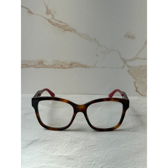 NEW Gucci GG0038ONN Havana Brown Striped Eyeglasses Frames